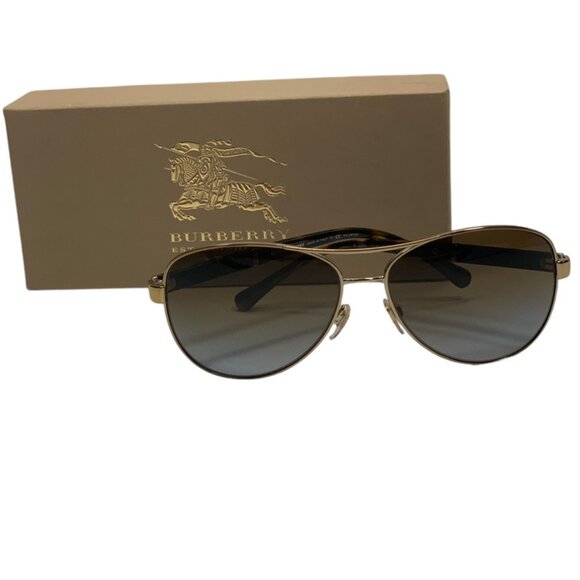 Burberry BE3080 Polarized Pilot Aviator Sunglasses – Unisex-59-14-135- NIB - Picture 10 of 13
